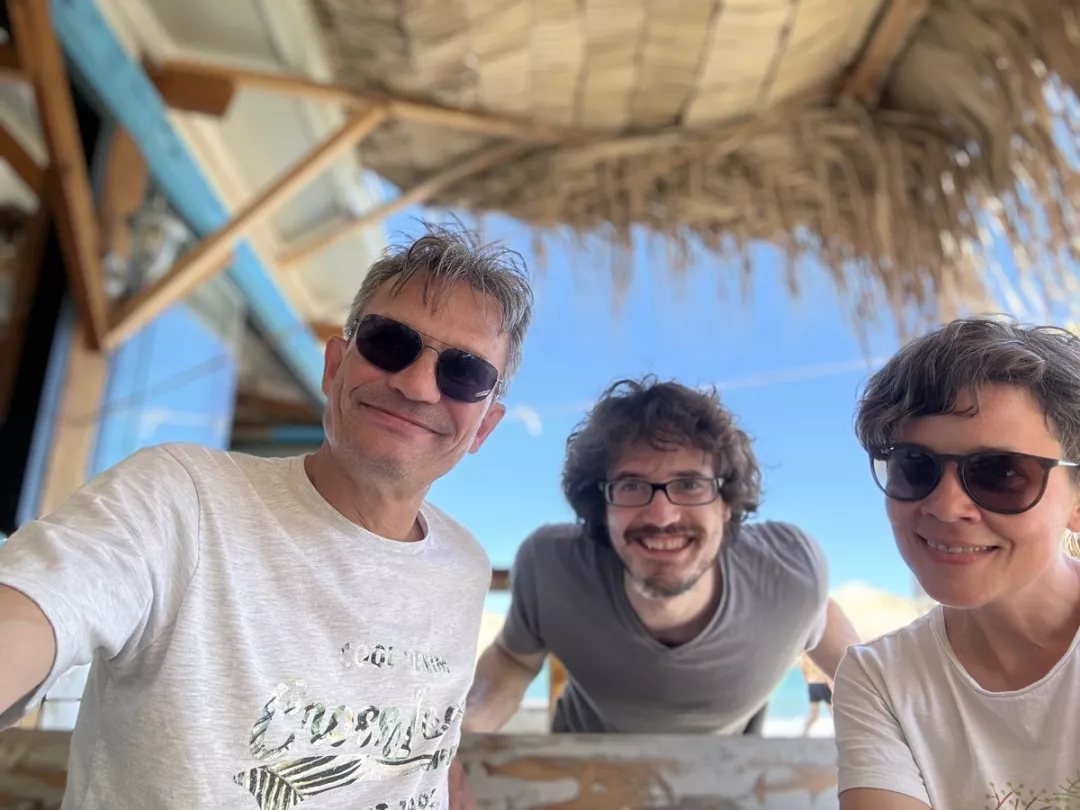 Thomas, Lucas & Rositsa on the Black Sea beach